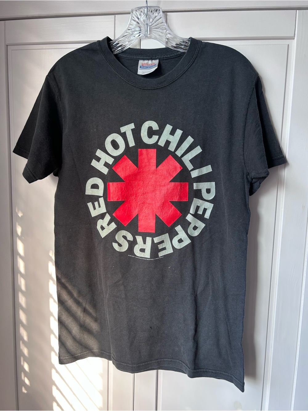 Hanes Black Tee with Red Hot Chili Peppers Star Logo